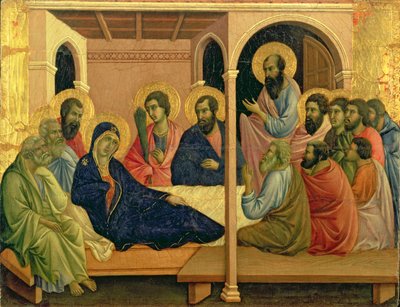 Maestà: La Vergine che si congeda dai discepoli da Duccio di Buoninsegna